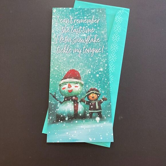 St Labre Indian School Snowman Merry Christmas Quotes Greetings Card w/ Envelope - Picture 2 of 8